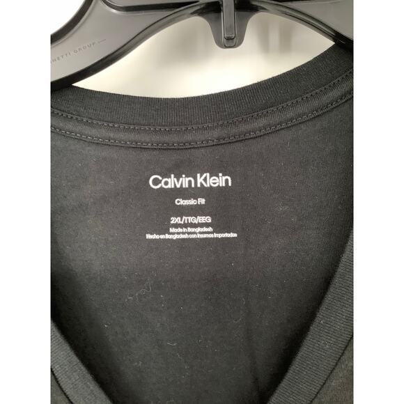 Calvin Klein Men's 2XL Black 5 Pack Cotton Classic Fit V Neck T Shirt A15-4 - Picture 7 of 12